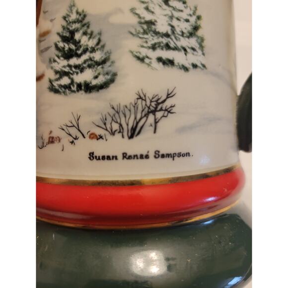 Vintage Beer Mug Budweiser Holiday Stein 1991 “The Season’s Best” – Clydesdales - Picture 7 of 9